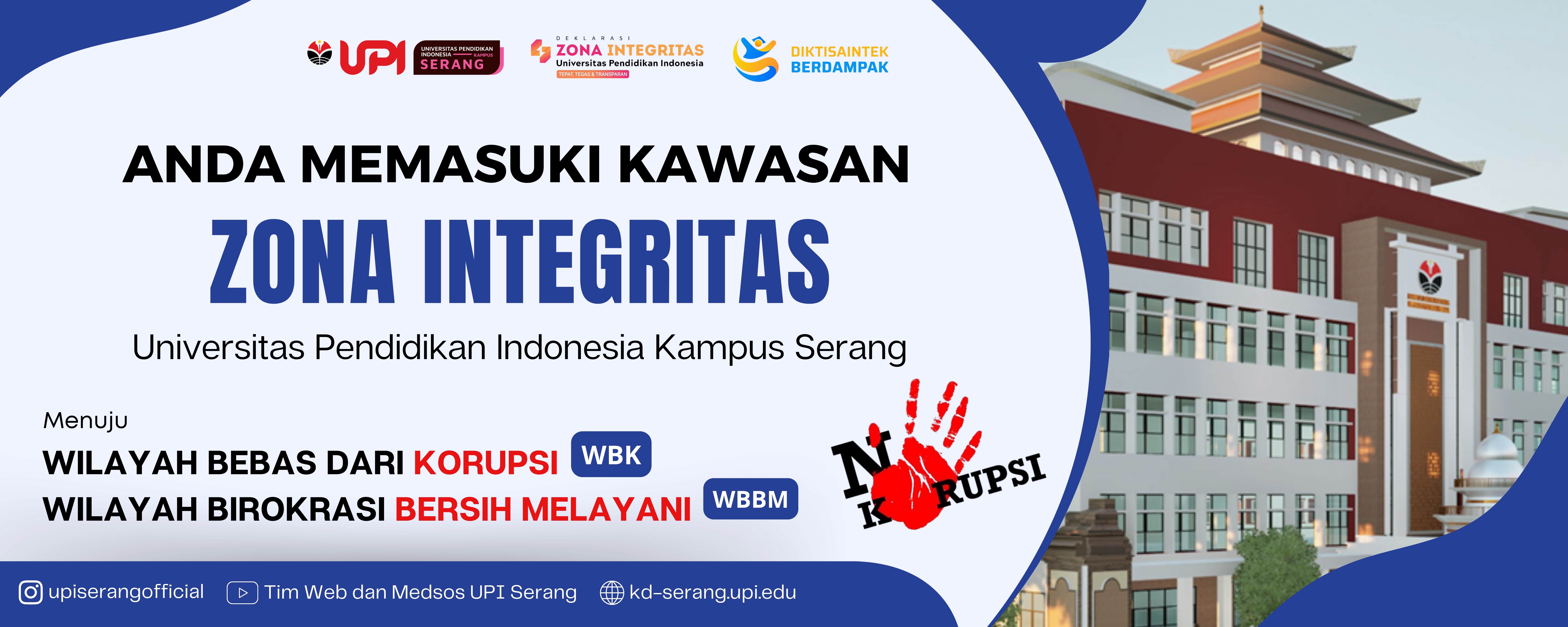 Zona Integritas Kampus UPI di Serang.