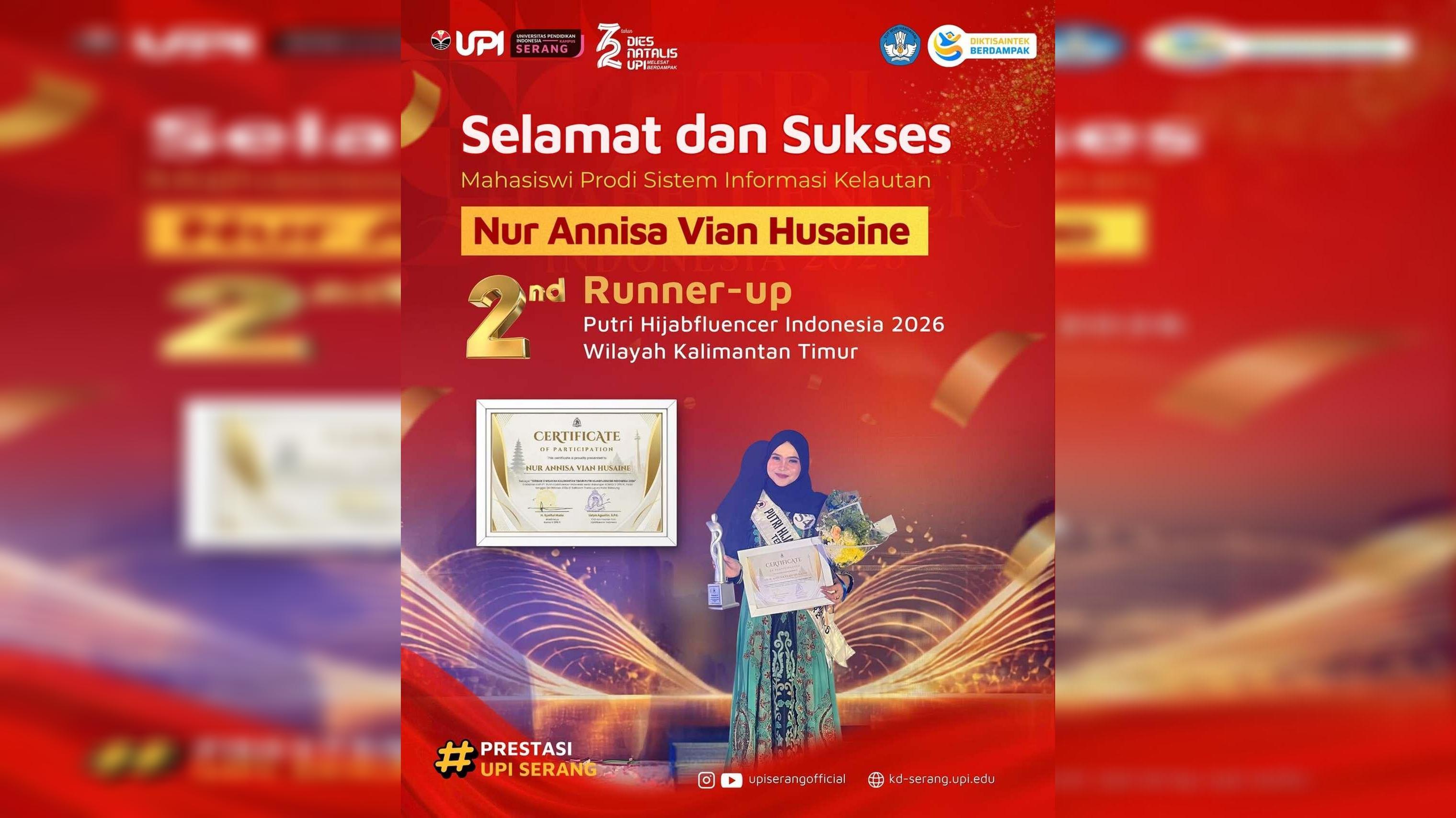 2nd Runner-Up Putri Hijabfluencer Indonesia 2026 Wilayah Kalimantan Timur